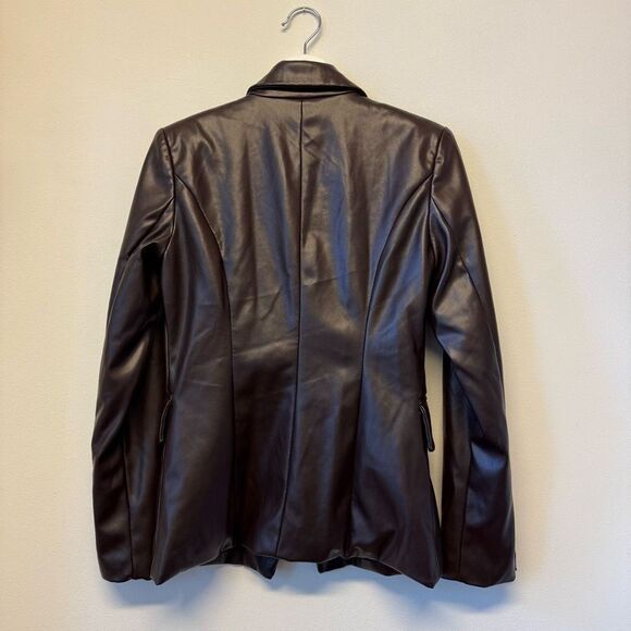 Milly  Inez Faux Leather Blazer - Picture 5 of 9